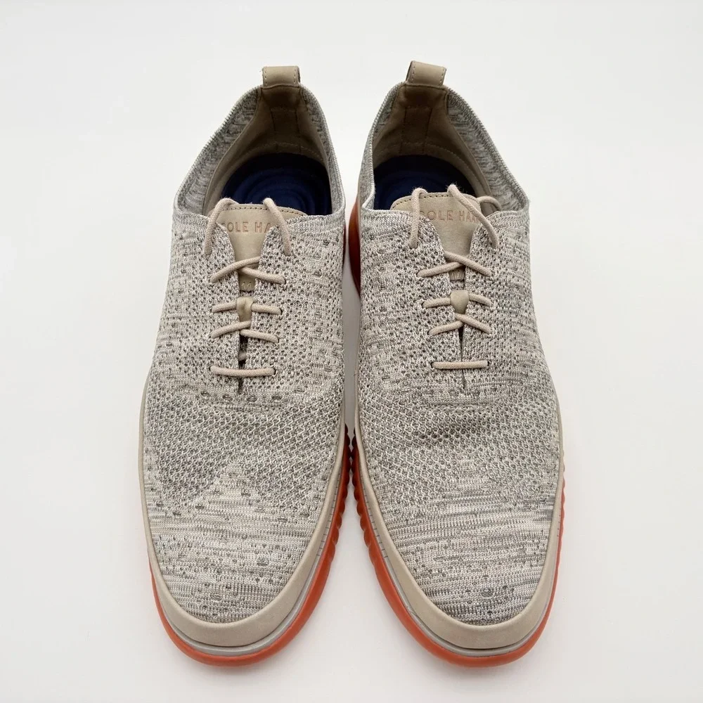 Cole Haan 2.Zerogrand Stitchlite Oxford Shoes Mens 13M Gray Orange Lace Up